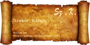 Szekér Kinga névjegykártya