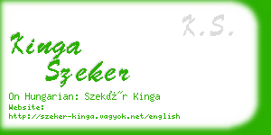 kinga szeker business card